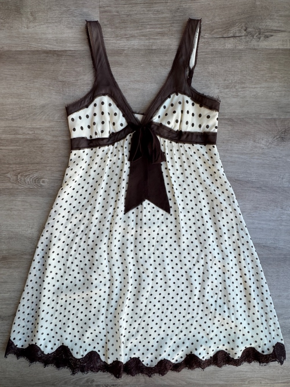BCBGMaxAzria Y2K 100% Silk Polka Dot Dress sz 8